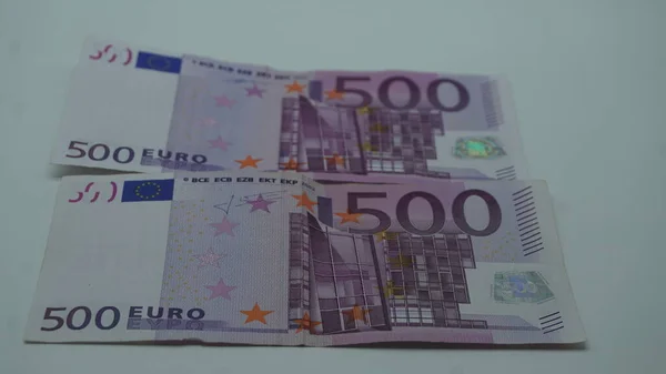 Rendering Zásobník Pěti Set Eurobankovek Izolované Bílém Pozadí — Stock fotografie