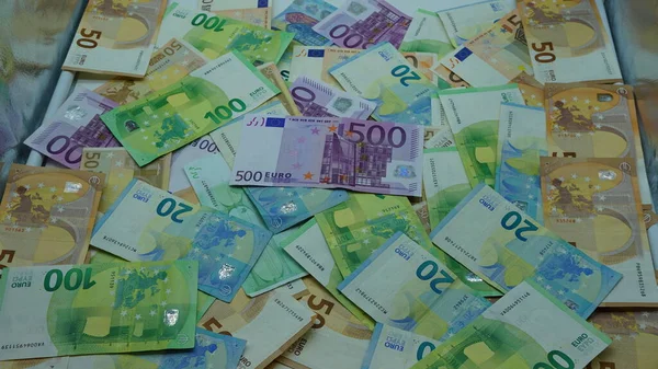 Soldi Europei Fondo Cassa Euro Banconota Euro — Foto Stock