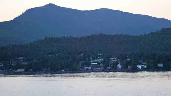 Ketchikan Alaska Usa Mai 2019 Holzhäuser Zwischen Bäumen Alaska Bei — Stockfoto