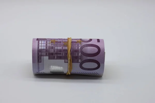 Roll 500 Euro Banknotes — Stock Photo, Image