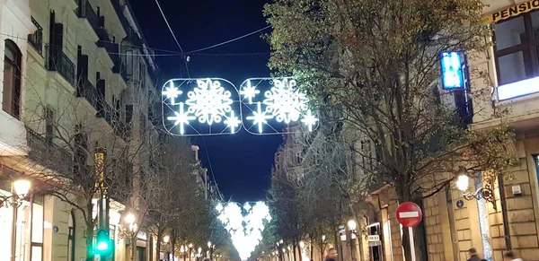 Donostia San Sebastian Pais Vasco España Diciembre 2019 Luces Decoraciones — Foto de Stock