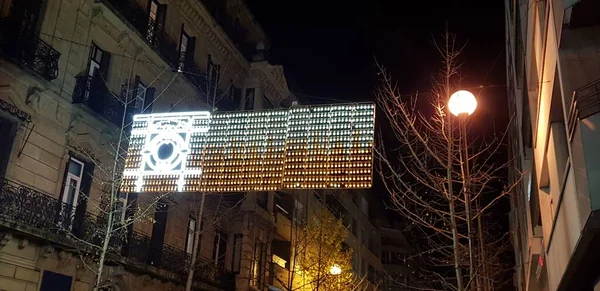 Donostia San Sebastian Pais Vasco España Diciembre 2019 Luces Decoraciones — Foto de Stock