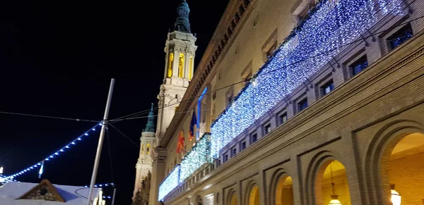 Zaragoza Spanya Aralık 2019 Zaragoza Noel Pazarı — Stok fotoğraf