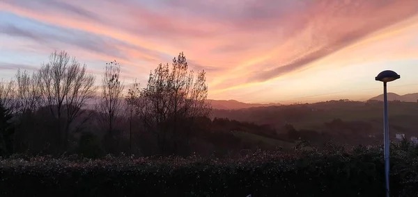 Beautiful Autumn Sunset Donostia San Sebastian Basque Country Spain — Stock Photo, Image