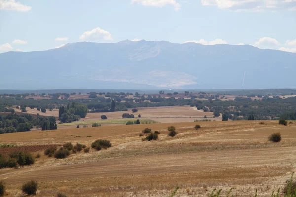 Paisaje Campos Cultivo Seco Final Del Verano Castilla León España —  Fotos de Stock