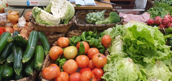 Légumes Vendre Dans Marché — Photo