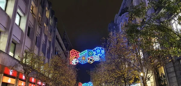 Donostia San Sebastian Pais Vasco Espagne Novembre 2020 Éclairage Noël — Photo