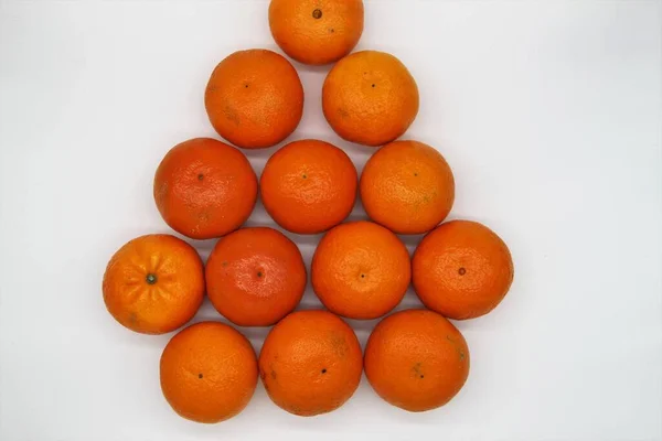 Tangerinas Saborosas Isoladas Fundo Branco — Fotografia de Stock