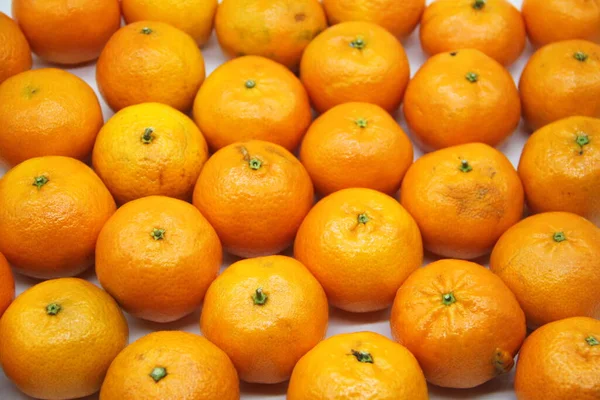 Tangerinas Fundo Fundo Branco — Fotografia de Stock