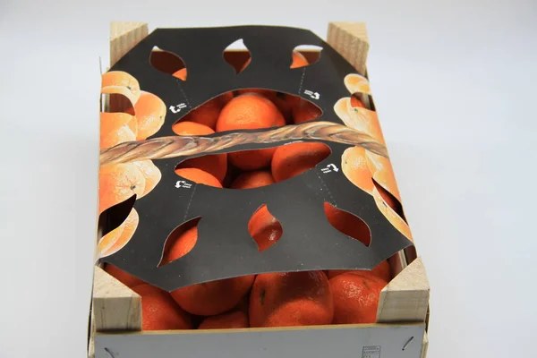 Caja Deliciosas Mandarinas Comida Saludable Frutas — Foto de Stock