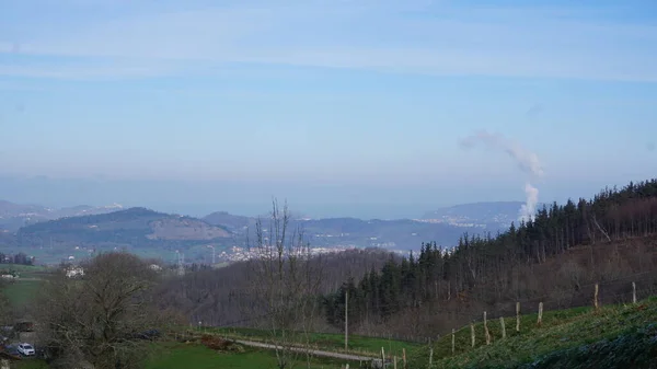 Paysage Naturel Hiver Sur Mont Adarra Pays Basque — Photo