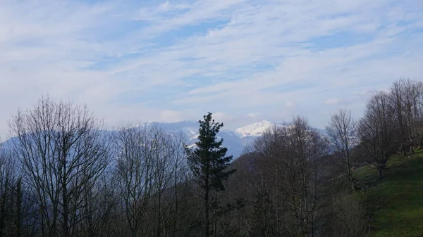 バスク地方のアダラ山の冬の自然景観 — ストック写真