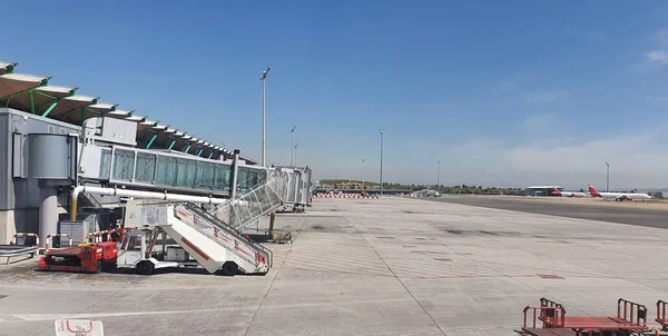 2021年5月21日 西班牙马德里 伊比利亚航空公司的飞机在马德里机场停了下来 — 图库照片