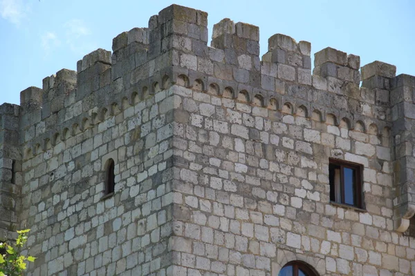 Vista Una Antigua Torre Piedra Burgos — Foto de Stock