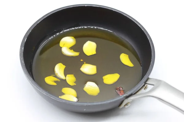 Garlic Chilli Pan Olive Oil — Stock Photo, Image