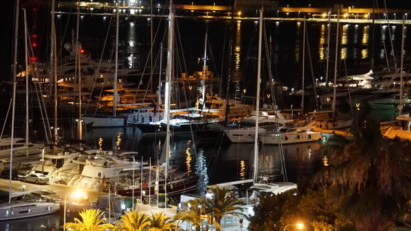 Palma Mallorca Balearen Spanje Juli 2021 Uitzicht Boten Haven Van — Stockfoto