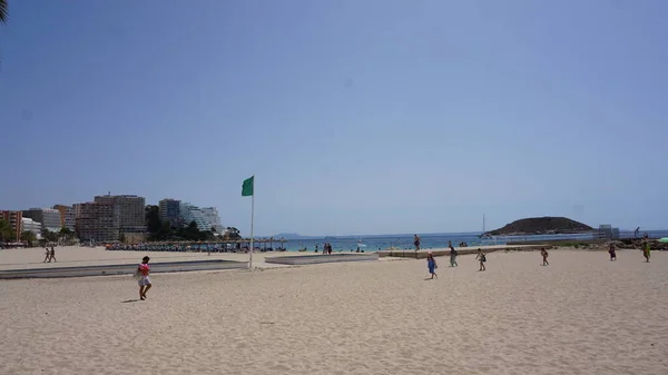 Magaluf Maiorca Ilhas Baleares Espanha Julho 2021 Paisagem Praia Magaluf — Fotografia de Stock