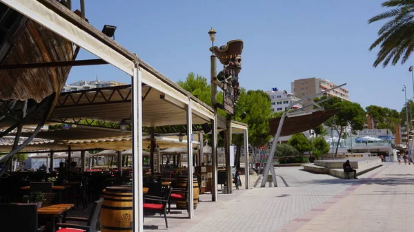 Magaluf Mallorca Islas Baleares España Julio 2021 Bares Restaurantes Turísticos — Foto de Stock