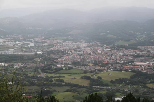 View Irun Cloudy Day Mount Jaizkibel Basque Country — Stockfoto