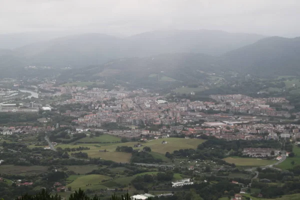 View Irun Cloudy Day Mount Jaizkibel Basque Country — Stockfoto