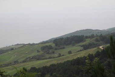 mountain landscape and nature on Mount Jaizkibel, in the Basque Country, in Spain