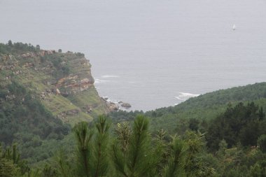 mountain landscape and nature on Mount Jaizkibel, in the Basque Country, in Spain