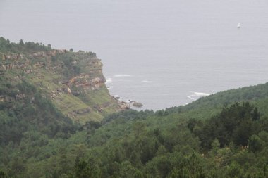 mountain landscape and nature on Mount Jaizkibel, in the Basque Country, in Spain