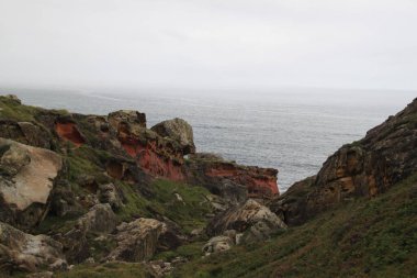 Labetxu, Gipuzkoa, İspanya 'daki Jaizkibel Dağı' nın renkli vadisi.