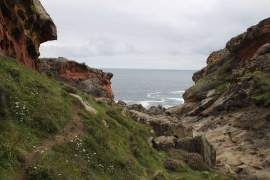 Labetxu, Gipuzkoa, İspanya 'daki Jaizkibel Dağı' nın renkli vadisi.