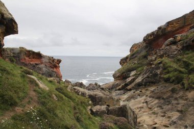 Labetxu, Gipuzkoa, İspanya 'daki Jaizkibel Dağı' nın renkli vadisi.