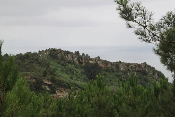 Gipuzkoa 'daki Jaizkibel Dağı' ndaki dağ manzarası, Bask Ülkesi, İspanya