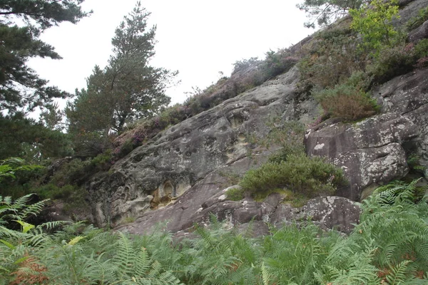 Landschaft Aus Kalksteinfelsen Und Höhlen Auf Dem Berg Jaizkibel Gipuzkoa — Stockfoto