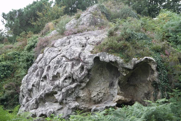 Landschaft Aus Kalksteinfelsen Und Höhlen Auf Dem Berg Jaizkibel Gipuzkoa — Stockfoto