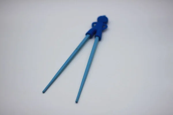 Μπλε Κινέζικο Chopstick Για Παιδιά — Φωτογραφία Αρχείου