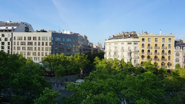 Barcelona Cataluña España Agosto 2021 Paisaje Barcelona Atardecer Agosto —  Fotos de Stock