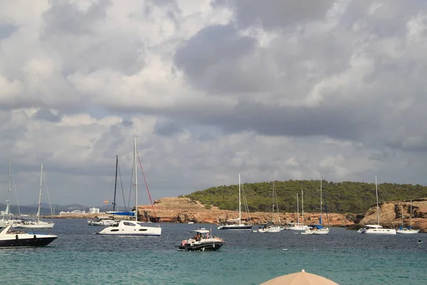 Cala Bassa Beach Club Ibiza Balearic Islands Spain August 2021 — стокове фото