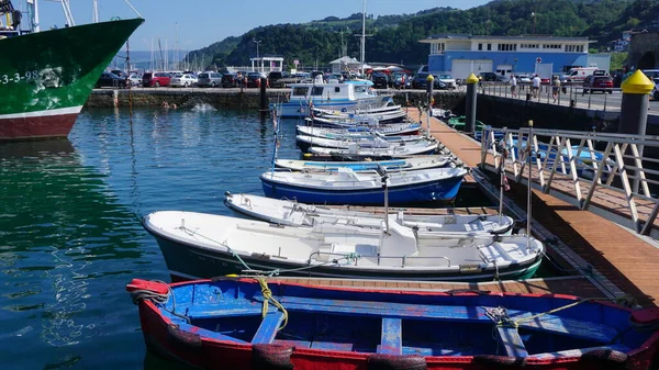 Getaria Gipuzkoa Basque Country Spain August 2021 Landscape Boats Boats — Stock Photo, Image