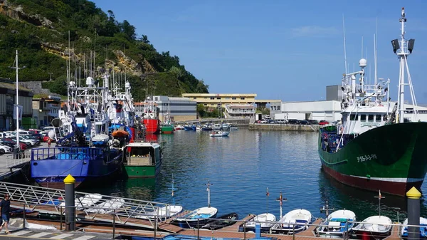 Getaria Gipuzkoa País Basco Espanha Agosto 2021 Paisagem Barcos Barcos — Fotografia de Stock