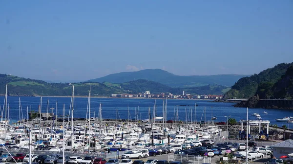 Getaria Gipuzkoa Baskenland Spanien August 2021 Landschaft Aus Booten Und — Stockfoto