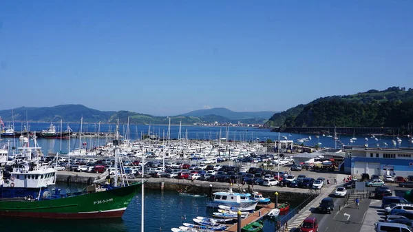 Getaria Gipuzkoa Paesi Baschi Spagna Agosto 2021 Paesaggio Barche Barche — Foto Stock