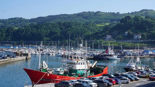 Getaria Gipuzkoa Baskenland Spanien August 2021 Landschaft Aus Booten Und — Stockfoto