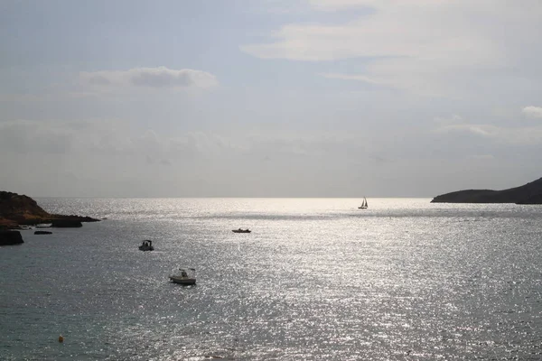 Landskap Comte Beach Ibiza Balearerna Spanien — Stockfoto