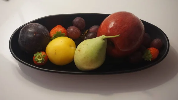 Seasonal Fruit Tray Healthy Eating — Stock Photo, Image