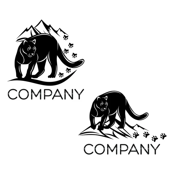 In het volgende voorbeeld vector cougar logo — Stockvector