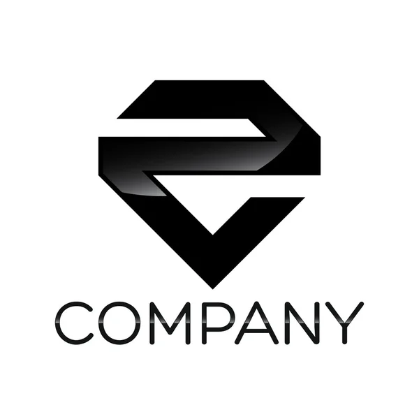 Exemplo vetor E logotipo — Vetor de Stock