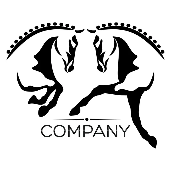 In het volgende voorbeeld vector paard logo — Stockvector