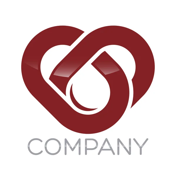 Esempio logo del cuore vettoriale — Vettoriale Stock