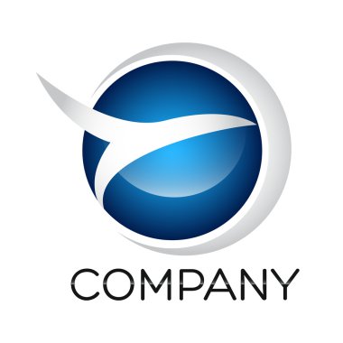 Örnek vektör soyut uçak logosu