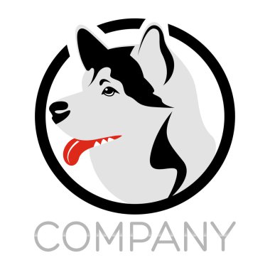 Örnek vektör köpek logosu