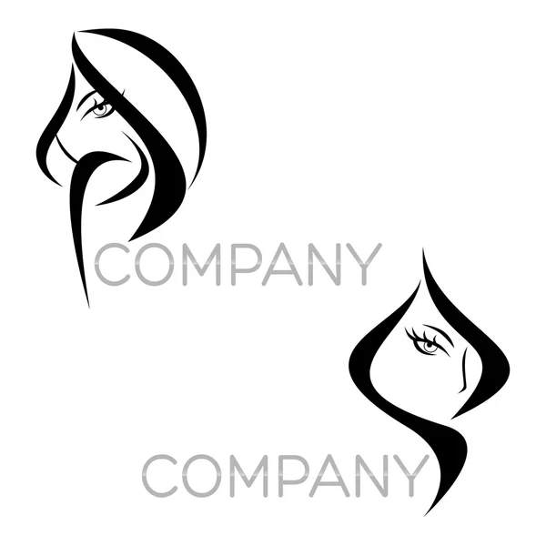 Example vector woman logo — Stock Vector